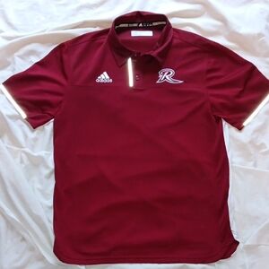 Adidas Burgundy Polo Shirt with White Accents